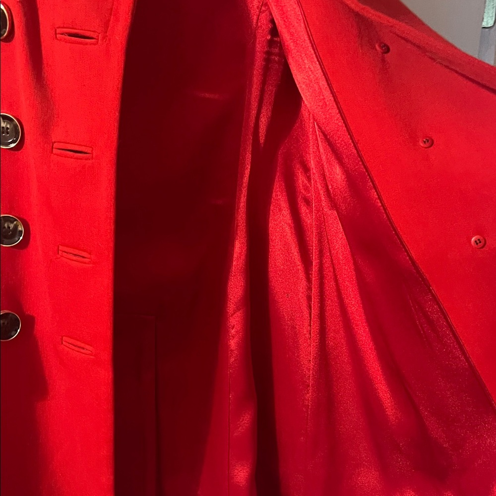 Ann Taylor Vibrant Red Double Breasted Coat - Picture 5 of 7